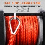 ZESUPER 3000 lb 12V DC Electric ATV Winch