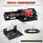3500 lbs ATV Winch with Wireless Remote Controller