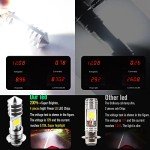 AC/DC 9-48V P15D LED Bulb,1800LM Super Bright H6M ATV LED Headlight Bulbs,4xCOB Chips Hi/Lo Beam Replement for Motorcycle,Yamaha,ATVS YFM350 450 400 660 700 Raptor.2-Pack., Silver