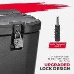 Kemimoto Under Seat Storage Box for Polaris Ranger