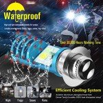 HAISECA 2Pcs 9-48V ATV LED Bulbs,Low Beam Ice Blue High Beam White H6M P15D LED Bulbs for or Motorcycle,Y amaha,A TVS Y FM350 450 400 660 700 Raptor. (White+Ice Blue, Blue)