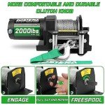 Zostera 2000lb Electric ATV Winch with Remote