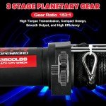 3500 lb Heavy Duty ATV Electric Winch with Remote