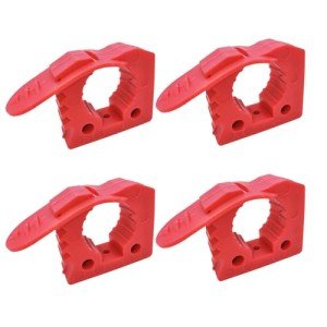 Red Rubber Clamp Set for ATV Tool Mounting