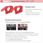 Red Rubber Clamp Set for ATV Tool Mounting