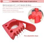 Red Rubber Clamp Set for ATV Tool Mounting
