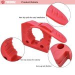 Red Rubber Clamp Set for ATV Tool Mounting