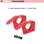 Red Rubber Clamp Set for ATV Tool Mounting
