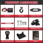 3500 lb Heavy Duty ATV Electric Winch with Remote