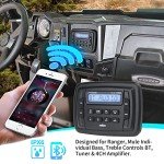 Velex Marine Stereo Radio with Bluetooth for ATV