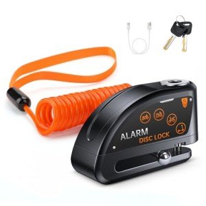 Rechargeable Motorcycle Disc Brake Lock with Alarm