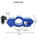 Blue Adjustable Anti-Theft Lock for ATV