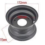 6" Black Wheel Rim with 3 Holes for ATV
