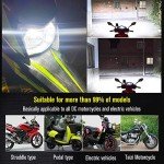 HAISECA 2Pcs 9-48V ATV LED Bulbs,Low Beam Ice Blue High Beam White H6M P15D LED Bulbs for or Motorcycle,Y amaha,A TVS Y FM350 450 400 660 700 Raptor. (White+Ice Blue, Blue)