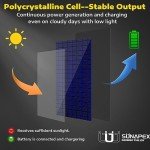 12V Portable Solar Trickle Charger for Batteries