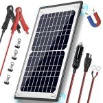 POWOX 10W Waterproof Solar Battery Trickle Charger
