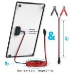 POWOX 10W Waterproof Solar Battery Trickle Charger