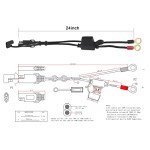 Sae to O Ring Terminal Harness 2FT Cable