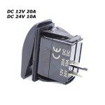 Waterproof Rocker Switch with Blue LED Light