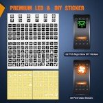 Nilight 4 Gang Waterproof Rocker Switch Panel