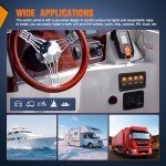 Nilight 4 Gang Waterproof Rocker Switch Panel