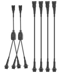 RACOONA 4pcs Extension Cords & 2 Splitters Kit