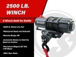 SuperATV Black Ops 2500 LB UTV/ATV Winch Kit