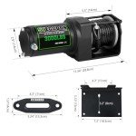 3000lb ATV/UTV Electric Winch with Remote