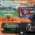 3000lb ATV/UTV Electric Winch with Remote