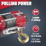 Stealth 3500lb Electric ATV/UTV Winch with Remotes