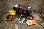 Warrior 12V Electric Winch 4,000lbs with Synthetic Rope