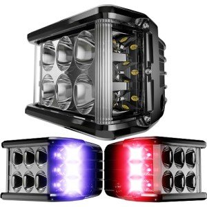 SLARY 2PCS 4-Inch Dual Color LED Work Lights