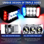 SLARY 2PCS 4-Inch Dual Color LED Work Lights