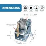 600LBS Hand Winch with 26.3FT Steel Cable