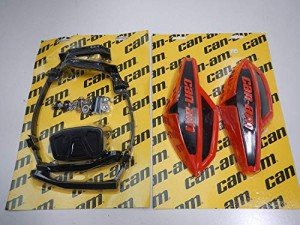 Can-Am ATV Red Hand Guard & Wind Deflector Kit