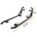 ECOTRIC Black Nerf Bars for Polaris RZR 2-Seater
