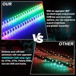4FT RGB LED Whip Lights with Remote Control