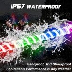 4FT RGB LED Whip Lights with Remote Control