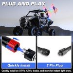 4FT RGB LED Whip Lights with Remote Control