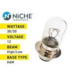 NICHE H6M Headlight Bulb for 1996-2016 Kawasaki Yamaha Rhino 660 450 Big Bear 400 Mule 610 600 Banshee 350 2 Pack