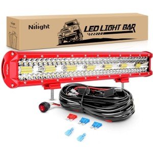 Nilight 20" LED Light Bar with Wiring Kit