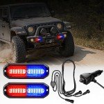WINECO 2PCS LED Strobe Warning Lights Kit