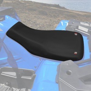 KEMIMOTO Black Leather ATV Seat Cover for Polaris