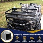 Heavy Duty ATV Front Cargo Basket with Rails