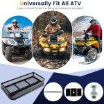 Heavy Duty ATV Front Cargo Basket with Rails