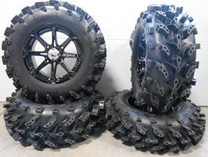 MSA Black Diesel ATV Wheel and Tire Bundle