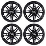 RockTrix 12" Matte Black ATV Wheels - Set of 4