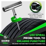 Rhino USA Heavy Duty Tire Plug Repair Kit