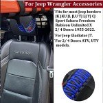 Jeep Wrangler Roll Bar Grab Grip Handles - Blue