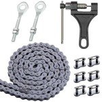 Qloby Heavy Duty 420 Motorcycle Chain with Tools